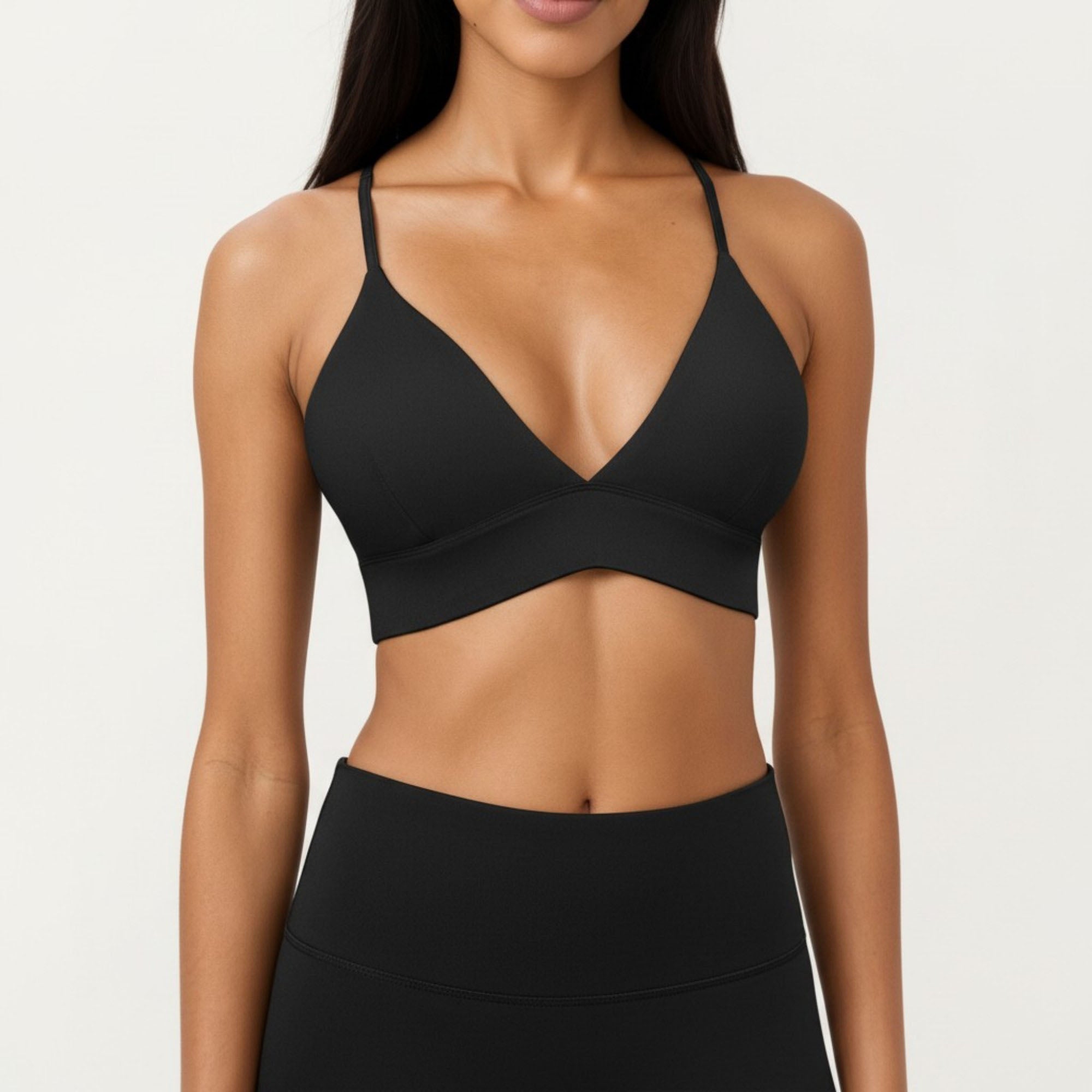 Anna-Kaci Women's Crisscross Back Sports Bra with Adjustable Straps Stretch Support Athletic Workout Bra