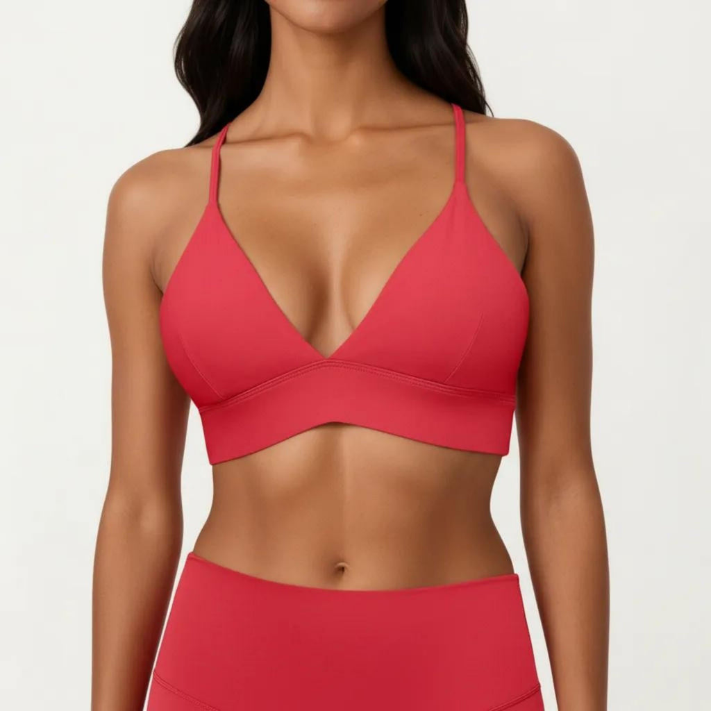 Anna-Kaci Women's Crisscross Back Sports Bra with Adjustable Straps Stretch Support Athletic Workout Bra