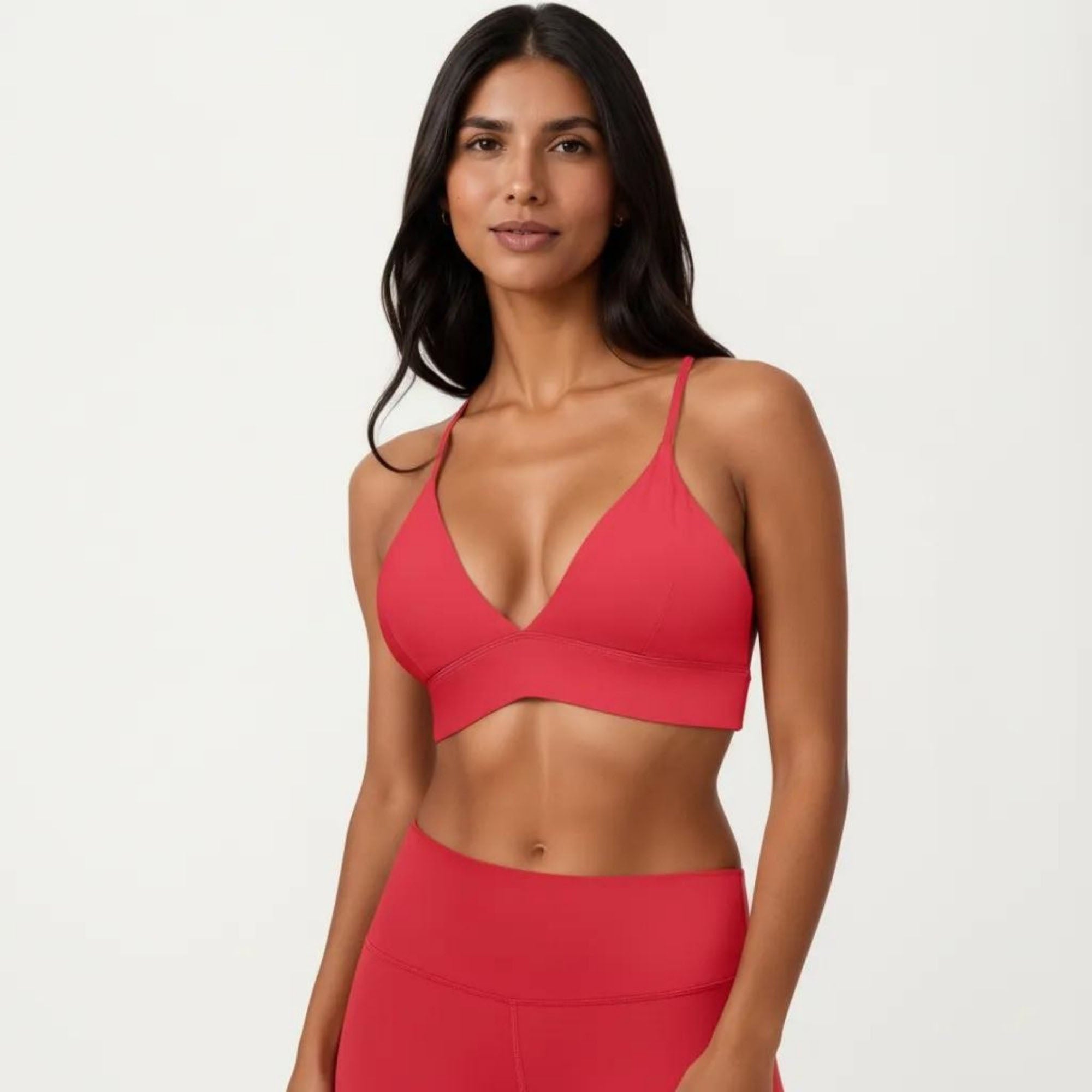 Anna-Kaci Women's Crisscross Back Sports Bra with Adjustable Straps Stretch Support Athletic Workout Bra
