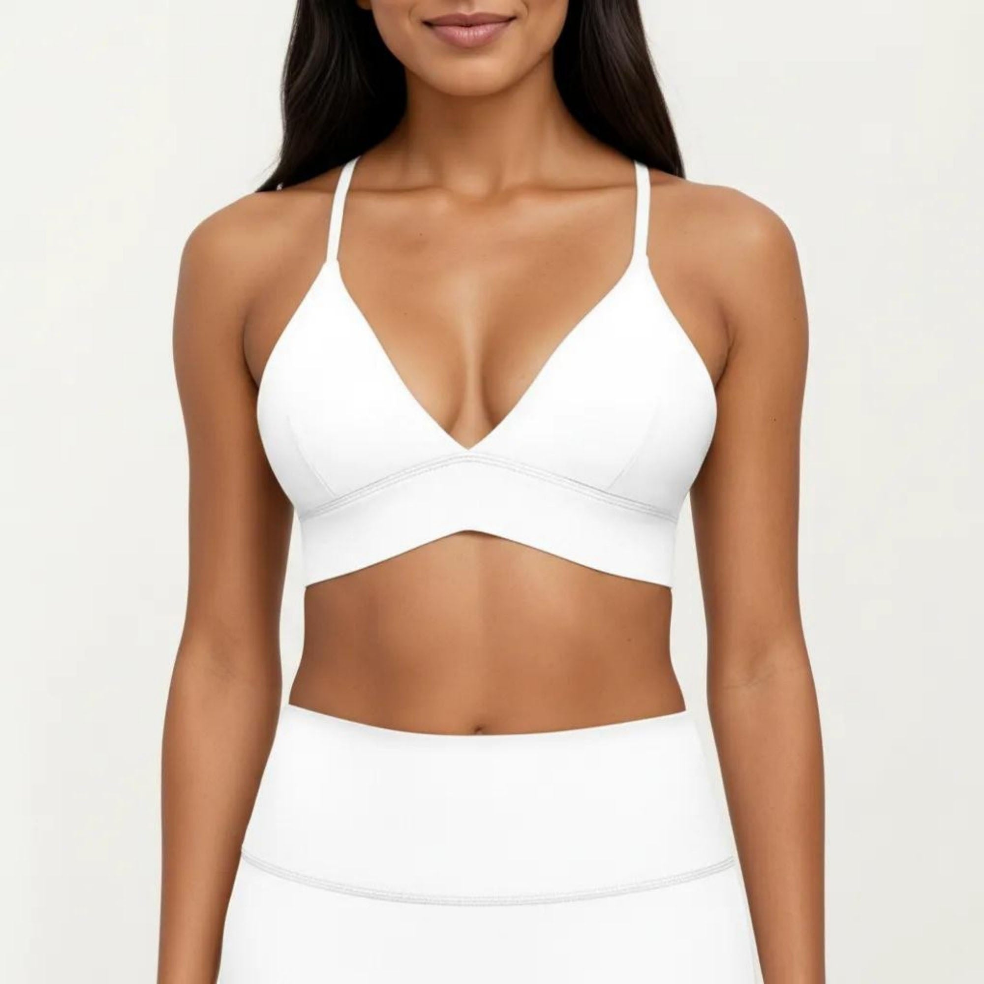 Anna-Kaci Women's Crisscross Back Sports Bra with Adjustable Straps Stretch Support Athletic Workout Bra