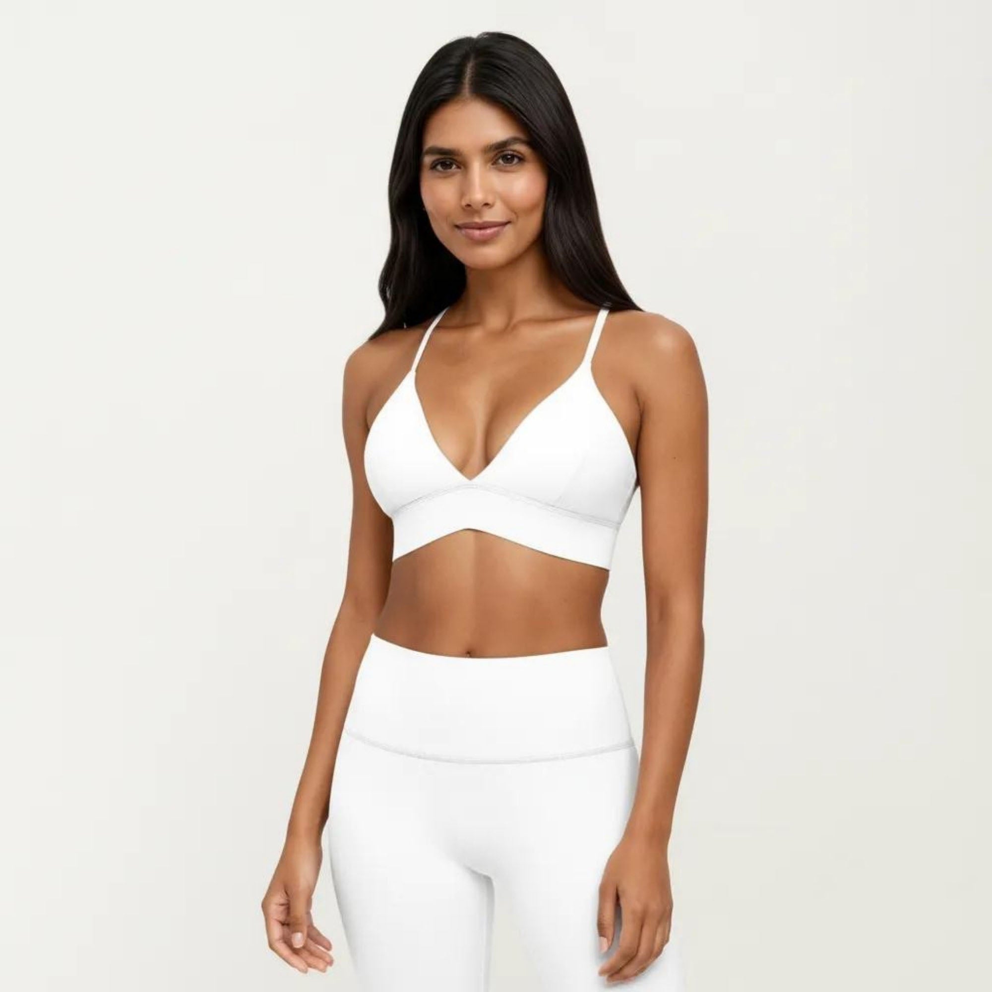 Anna-Kaci Women's Crisscross Back Sports Bra with Adjustable Straps Stretch Support Athletic Workout Bra