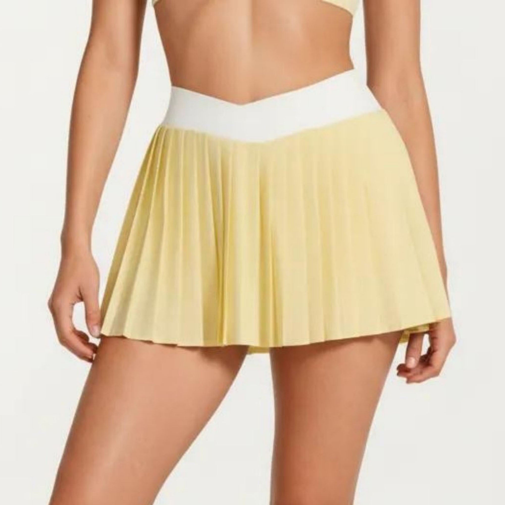Anna-Kaci Women's Pleated Tennis Skort with Built In Shorts Athletic Skirt for Tennis Golf Running Workout