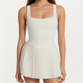 Anna-Kaci Women's Pleated Tennis Dress with Built In Bra Pads Breathable Athletic Skort Dress
