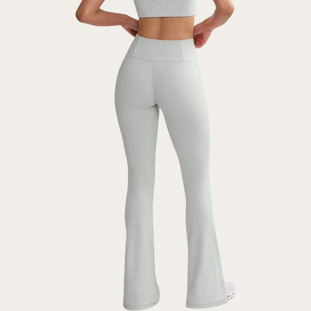 Anna-Kaci Women's High Waist Flare Yoga Pants with Contrast Side Stripe Stretch Fit Athletic Workout Leggings