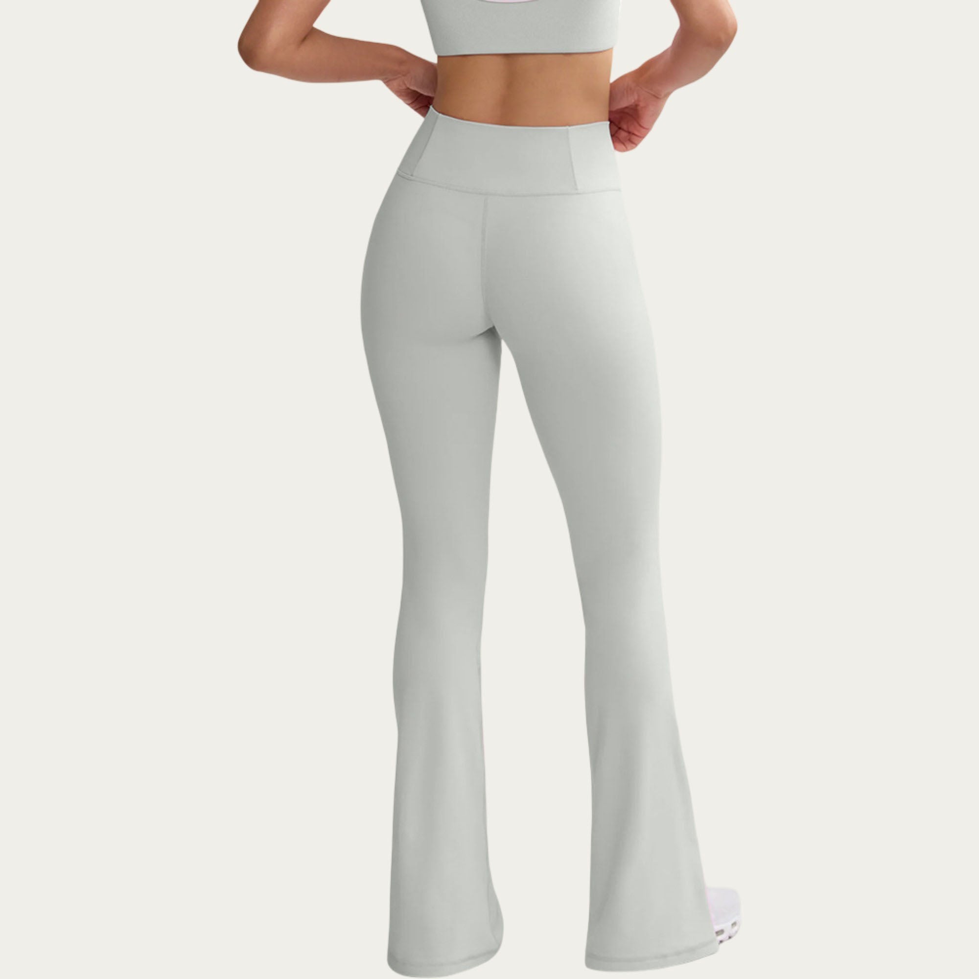 Anna-Kaci Women's High Waist Flare Yoga Pants with Contrast Side Stripe Stretch Fit Athletic Workout Leggings