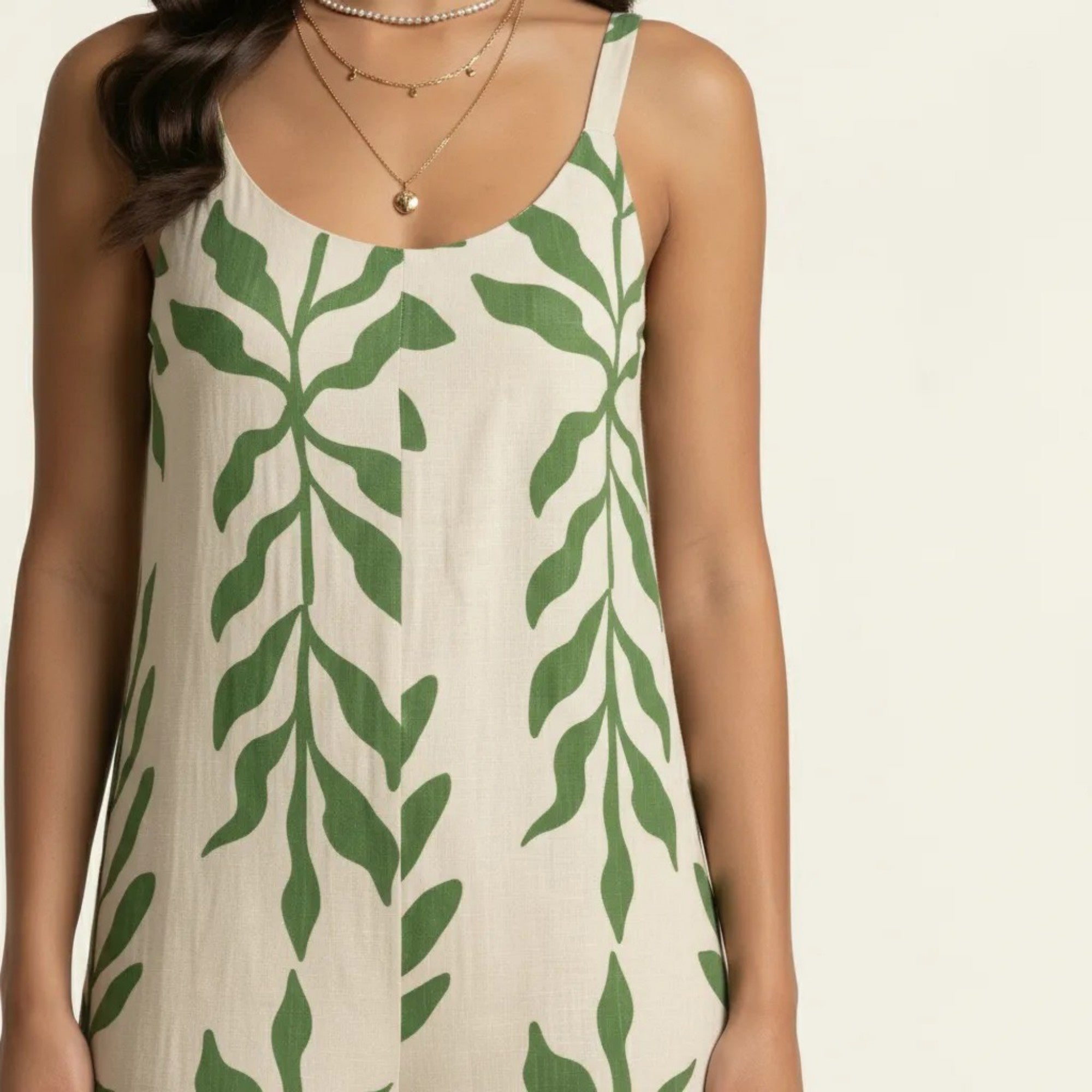 Anna-Kaci Sleeveless Printed Wide Leg Jumpsuit with Spaghetti Straps Relaxed Fit Flowy One Piece