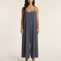 Anna-Kaci Sleeveless Striped Wide Leg Jumpsuit with Spaghetti Straps Loose Fit Flowy One Piece