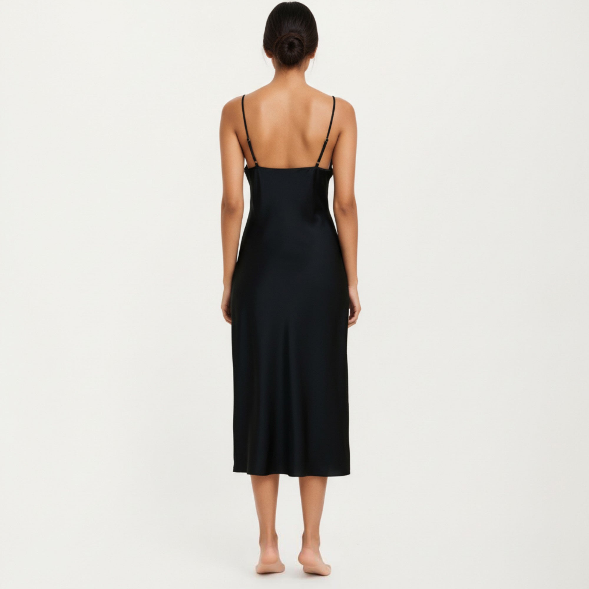 Anna-Kaci Women's Long Slip Sleep Dress Adjustable Strap Midi Nightgown Lightweight Relaxed Fit Sleepwear