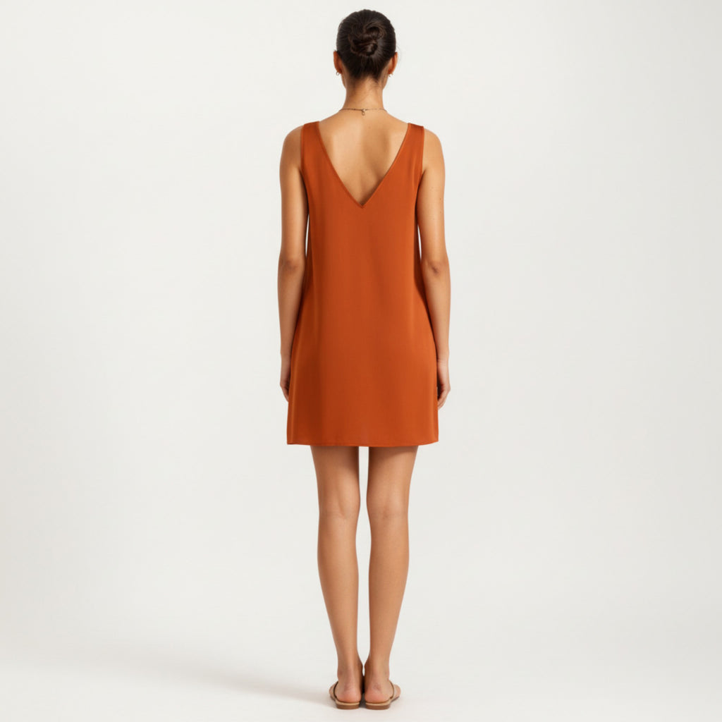 Anna-Kaci Women's Sleeveless Sleep Dress with Pleated Front Detail Relaxed Fit Lightweight Nightgown