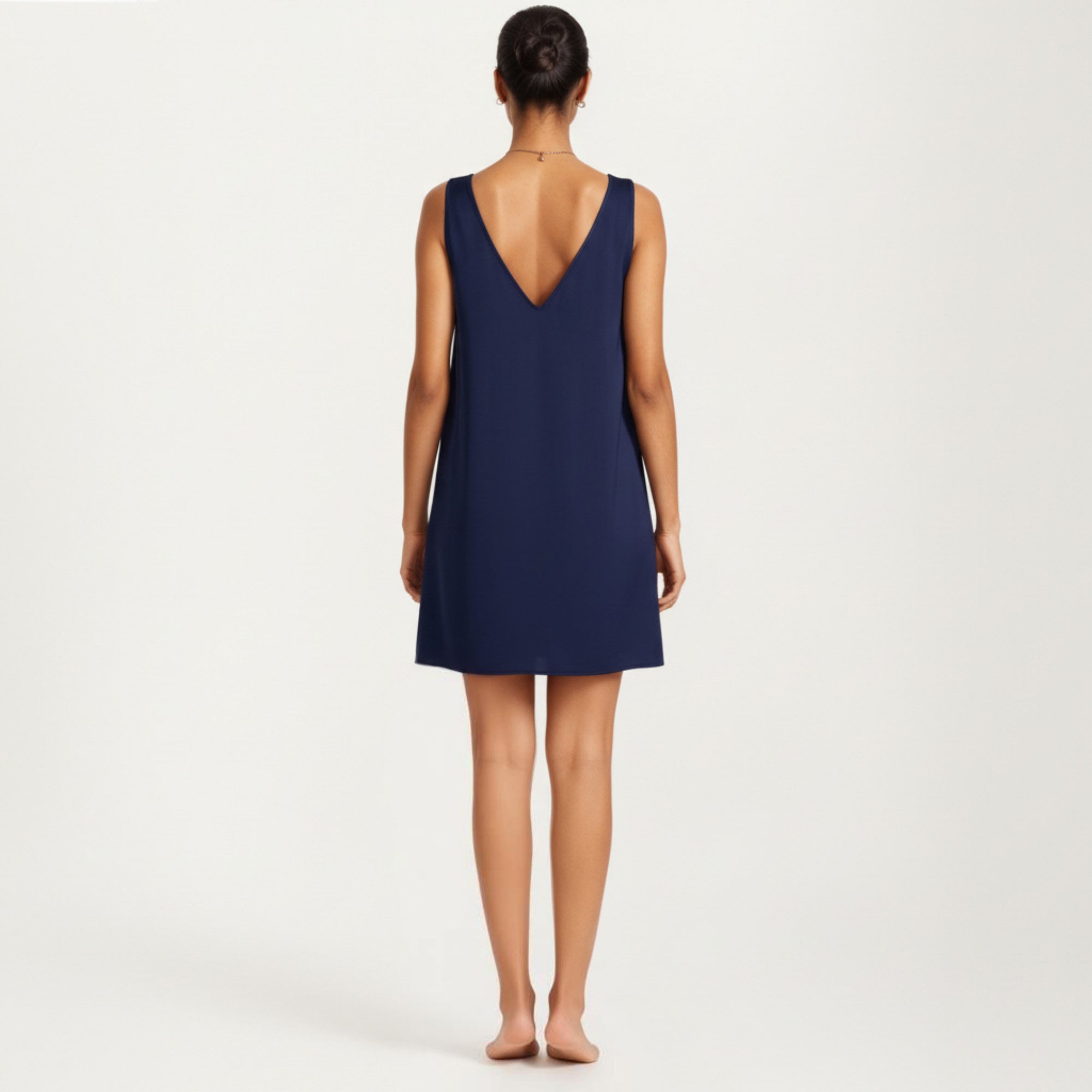 Anna-Kaci Women's Sleeveless Sleep Dress with Pleated Front Detail Relaxed Fit Lightweight Nightgown