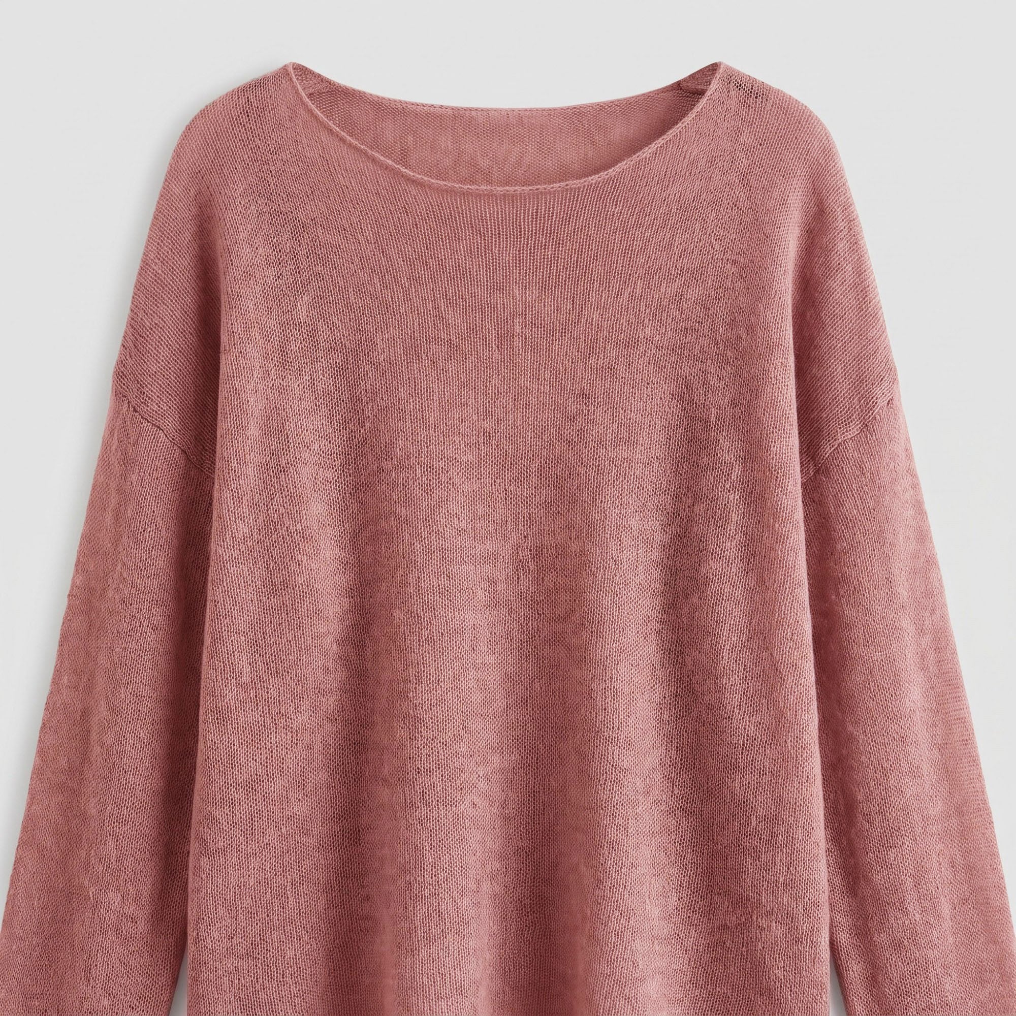 Sheer Loose Knit Long Sleeve Sweater