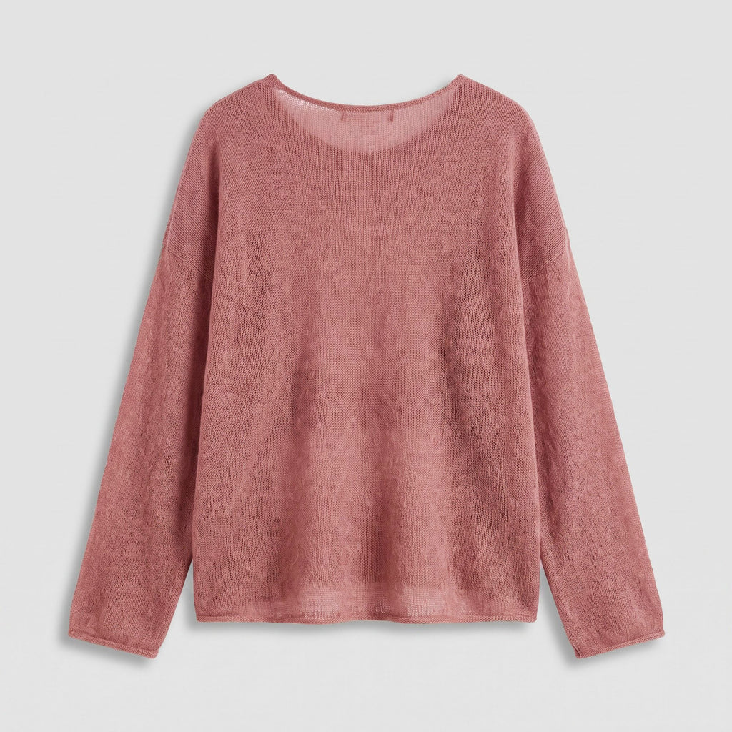 Sheer Loose Knit Long Sleeve Sweater