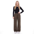 Leopard Print Wide Leg Pull-On Pants