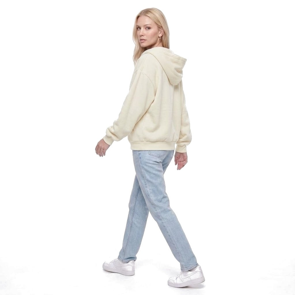 Oversized Zip Up Fleece Hoodie Sweatshirt with Pockets