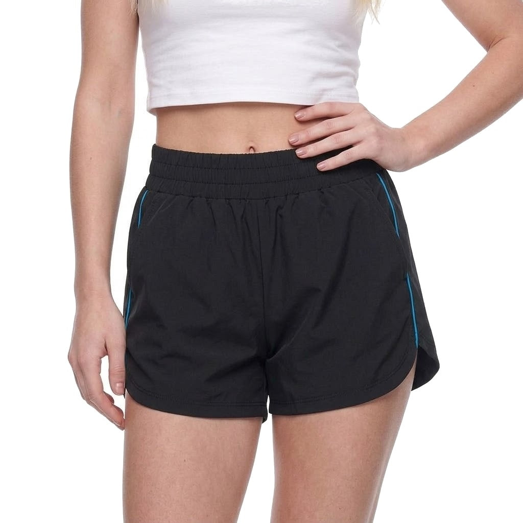 Contrast Stripe Quick Dry Running Shorts with Split Hem