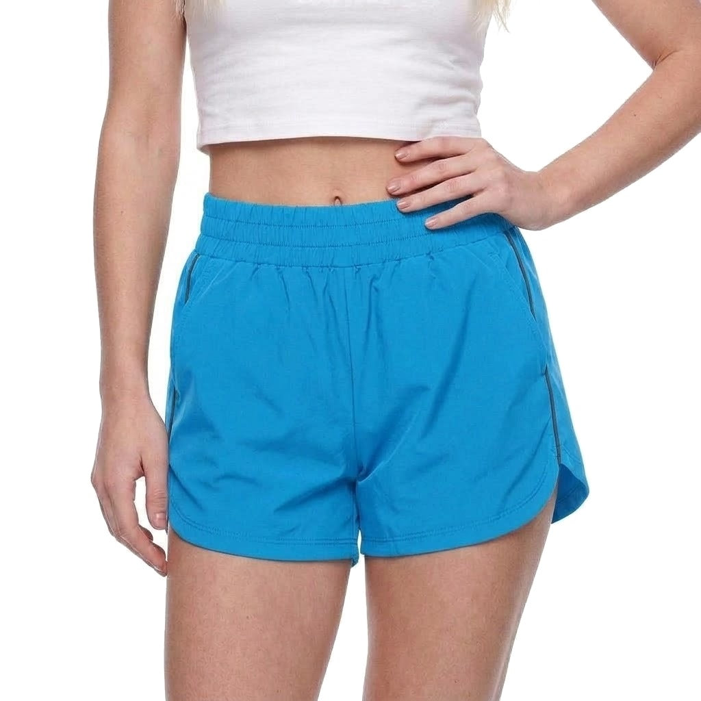 Contrast Stripe Quick Dry Running Shorts with Split Hem