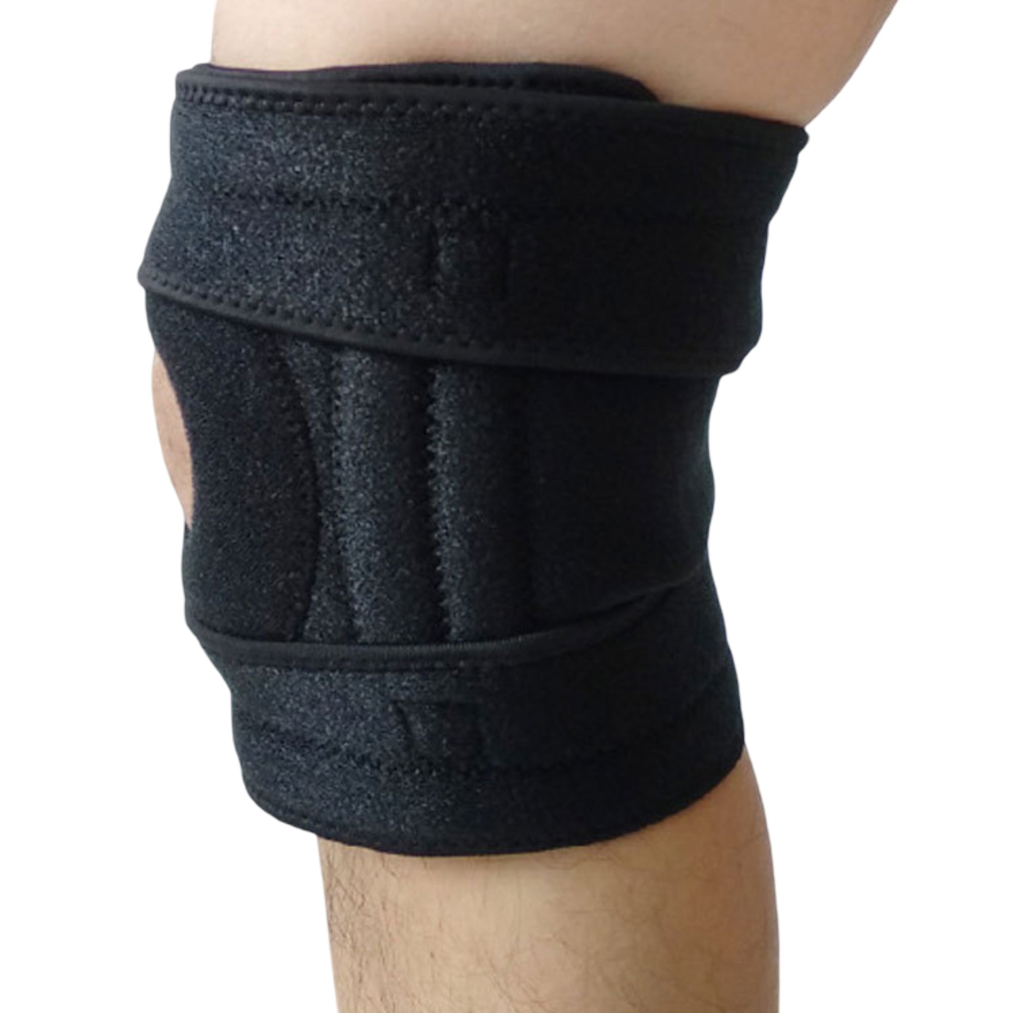 Anna-Kaci 1 Pc Adjustable Knee Support Brace with Open Patella Design and Reinforced Stabilizer Pad