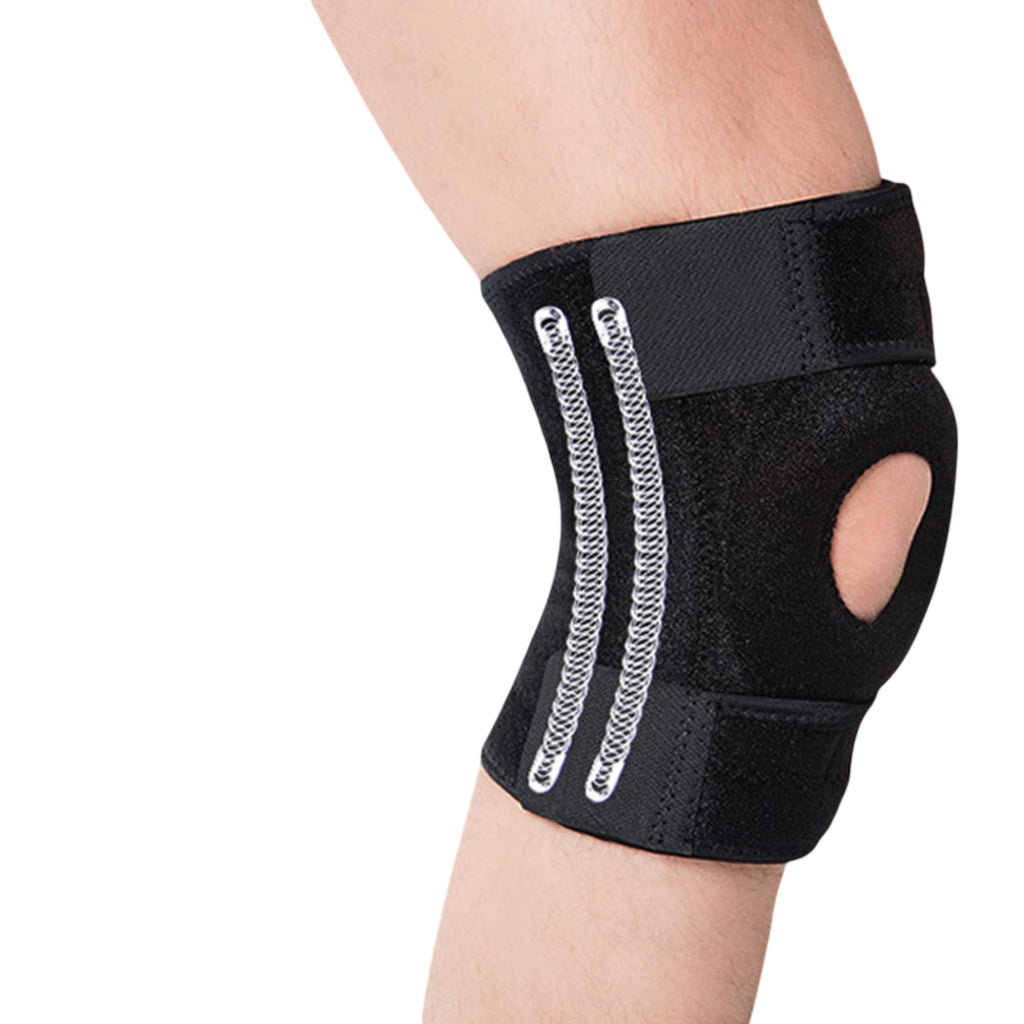 Anna-Kaci 1 Pc Adjustable Knee Support Brace with Open Patella Design and Reinforced Stabilizer Pad