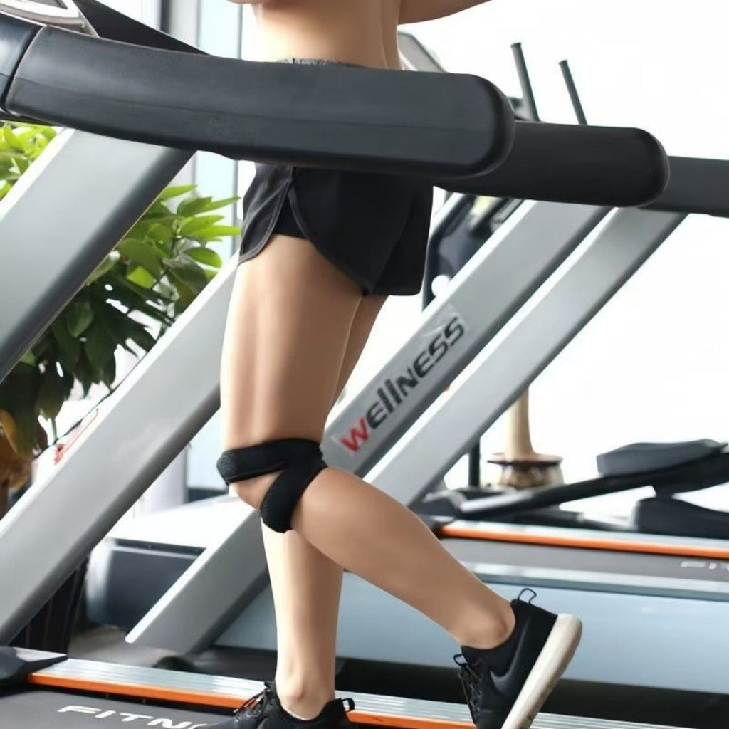 Anna-Kaci 1 Pc Sports Patella Tendon Knee Strap with Silicone Grip Strip and Adjustable Compression Support