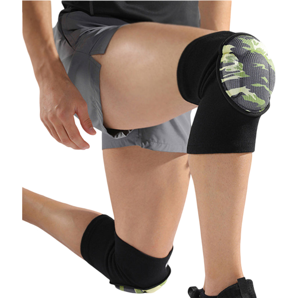 Anna-Kaci 2 Pc Volleyball Knee Pads with Thick Shock Absorbing Cushion and Stretch Compression Sleeve Fit