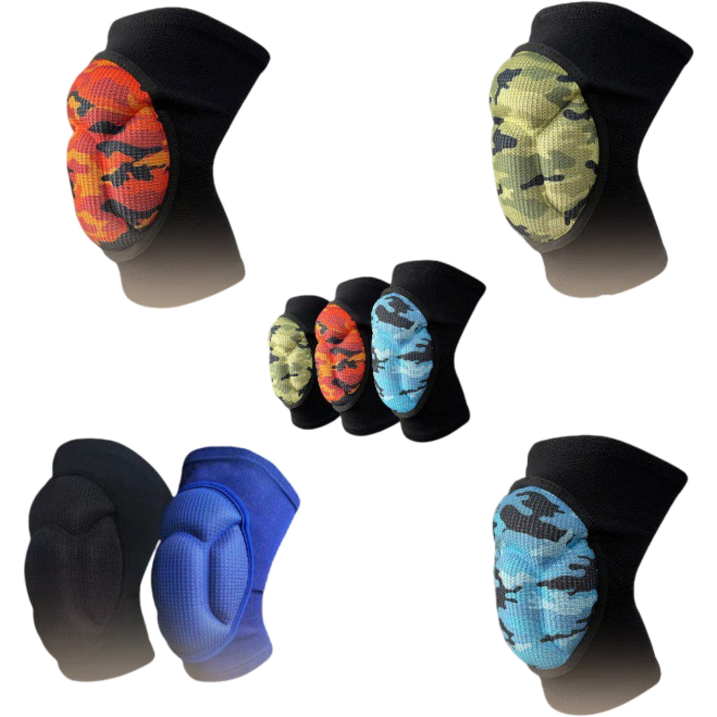Anna-Kaci 2 Pc Volleyball Knee Pads with Thick Shock Absorbing Cushion and Stretch Compression Sleeve Fit