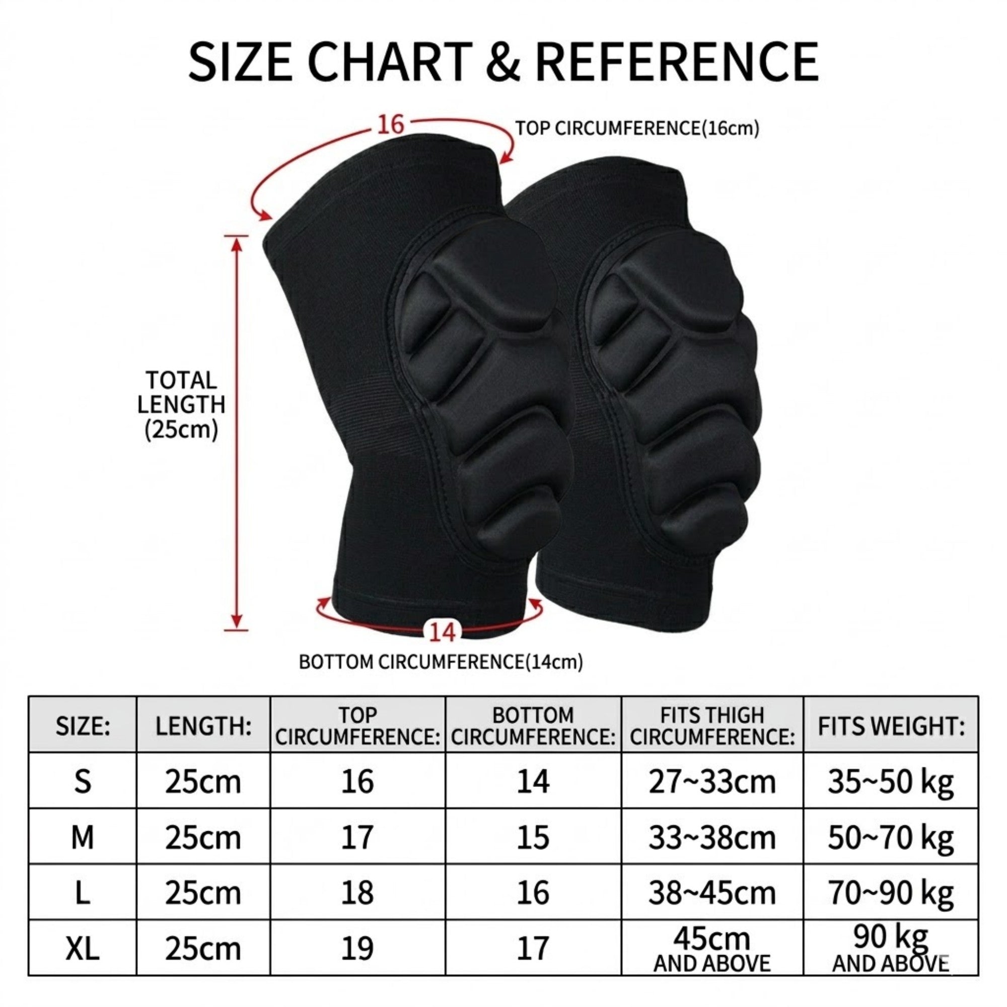 Anna-Kaci Volleyball Knee Pads 2 Pc with Thick Shock Absorbing Cushion and Stretch Compression Sleeve Fit