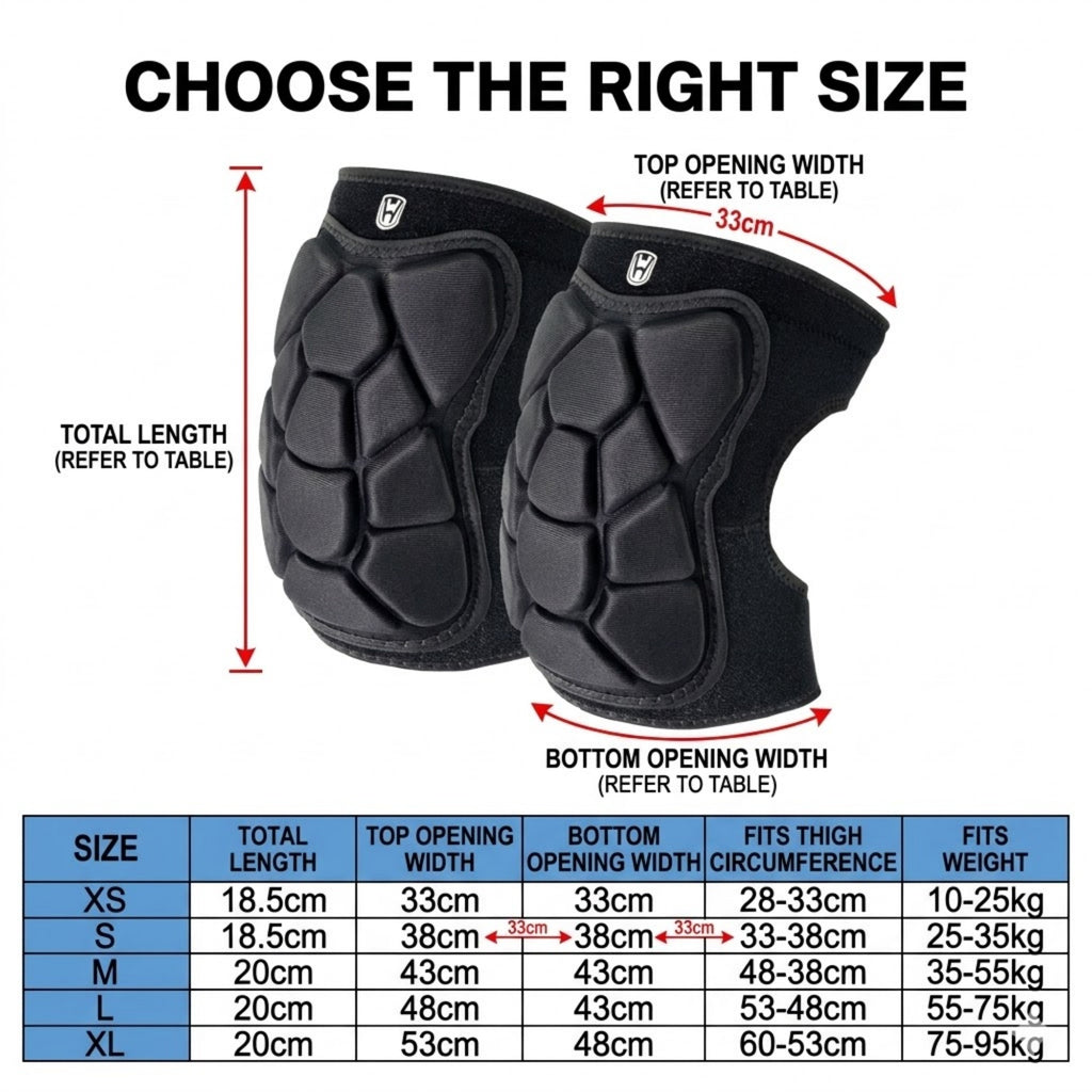 Anna-Kaci Workout Knee Pads 2 Pc with Shock Absorbing Cushion and Stretch Compression Sleeve Support