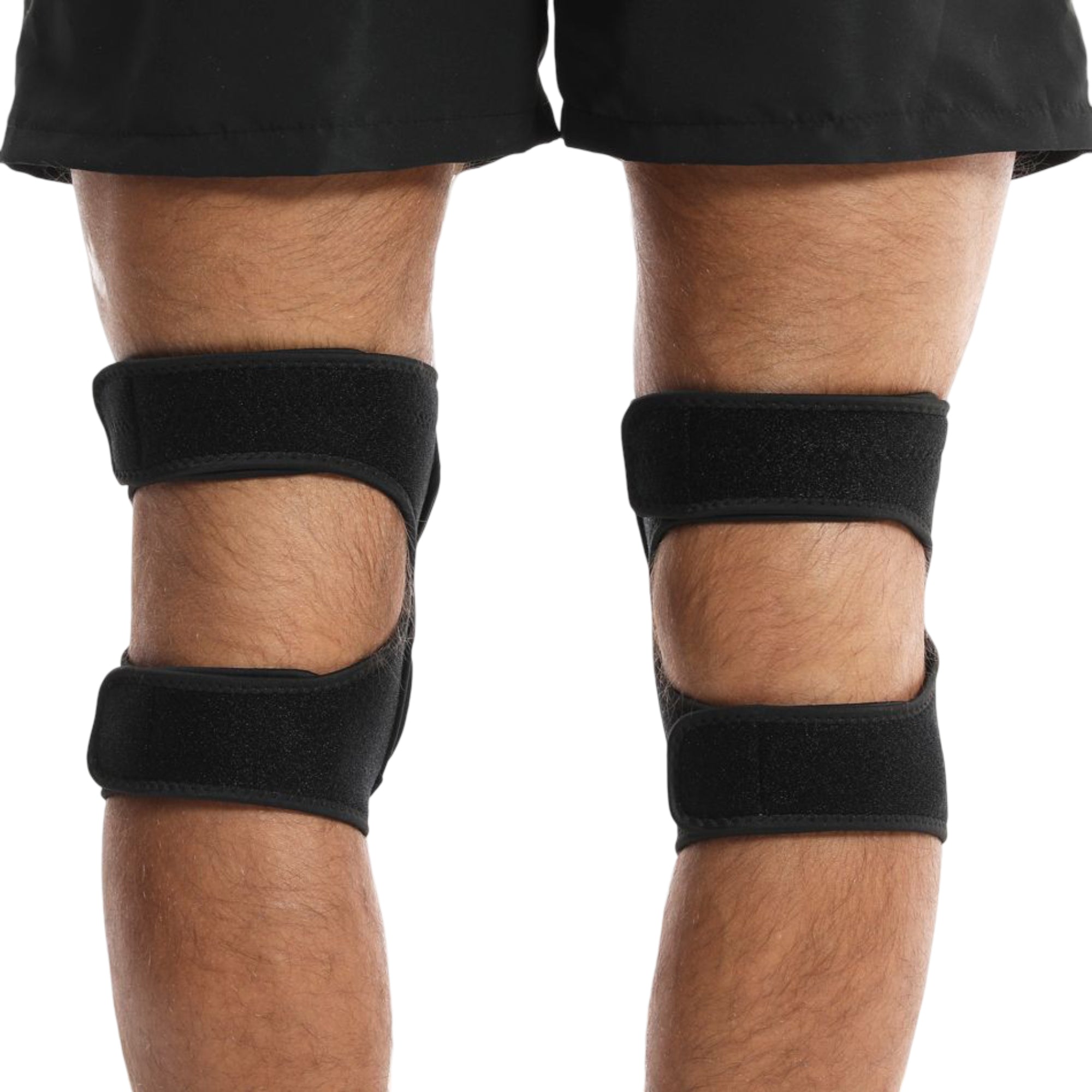 Anna-Kaci Workout Knee Pads 2 Pc with Shock Absorbing Cushion and Stretch Compression Sleeve Support