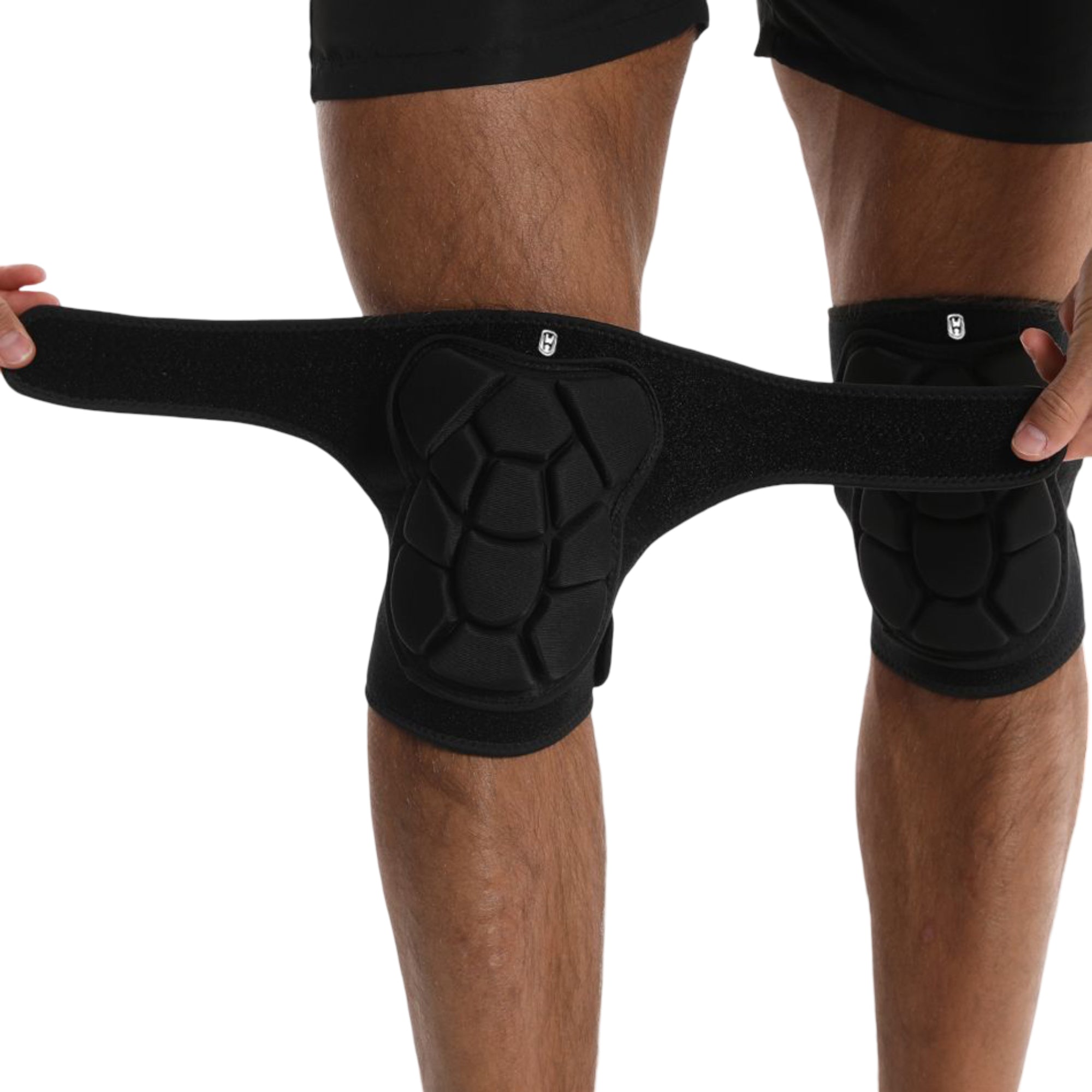 Anna-Kaci Workout Knee Pads 2 Pc with Shock Absorbing Cushion and Stretch Compression Sleeve Support