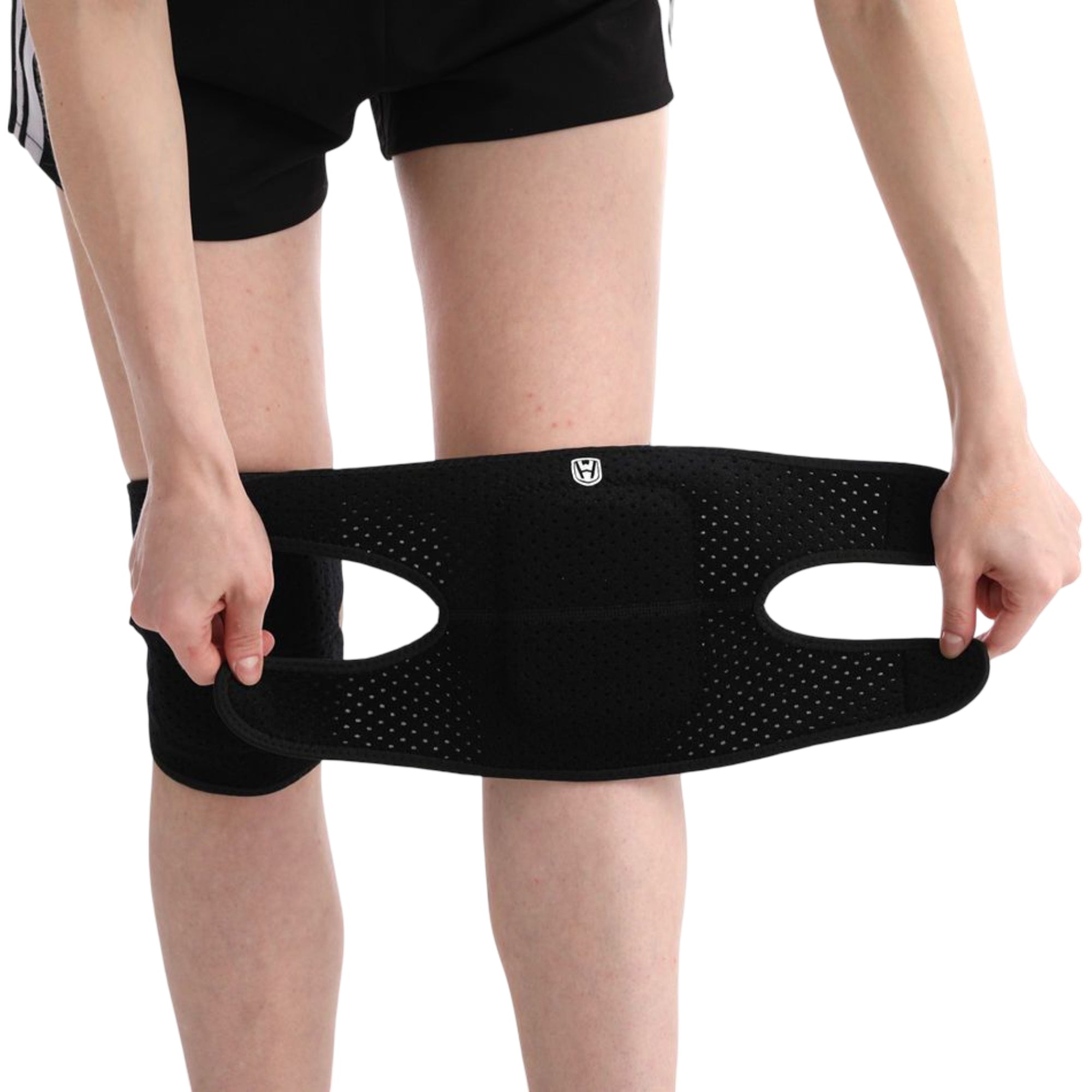 Anna-Kaci Workout Knee Support Wrap 2 Pc with Adjustable Strap and Breathable Compression Fit