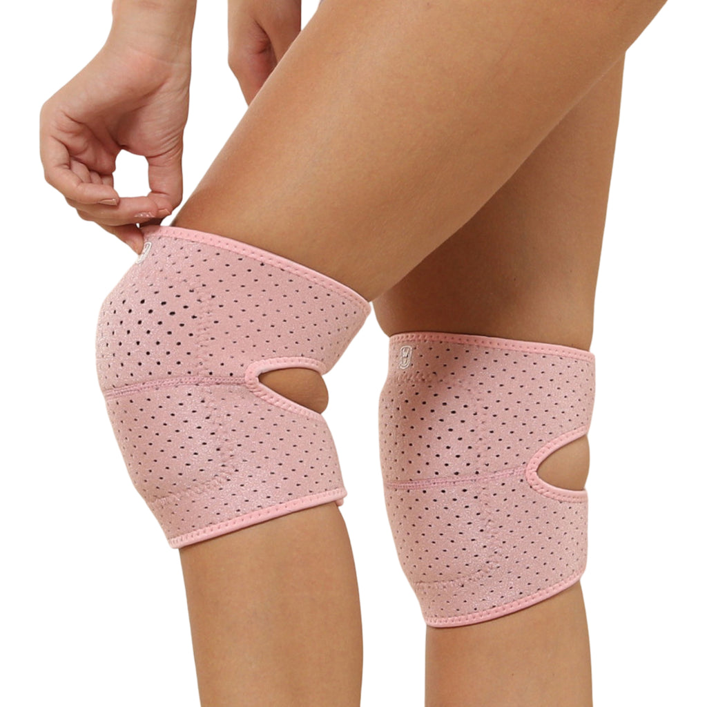 Anna-Kaci Workout Knee Support Wrap 2 Pc with Adjustable Strap and Breathable Compression Fit
