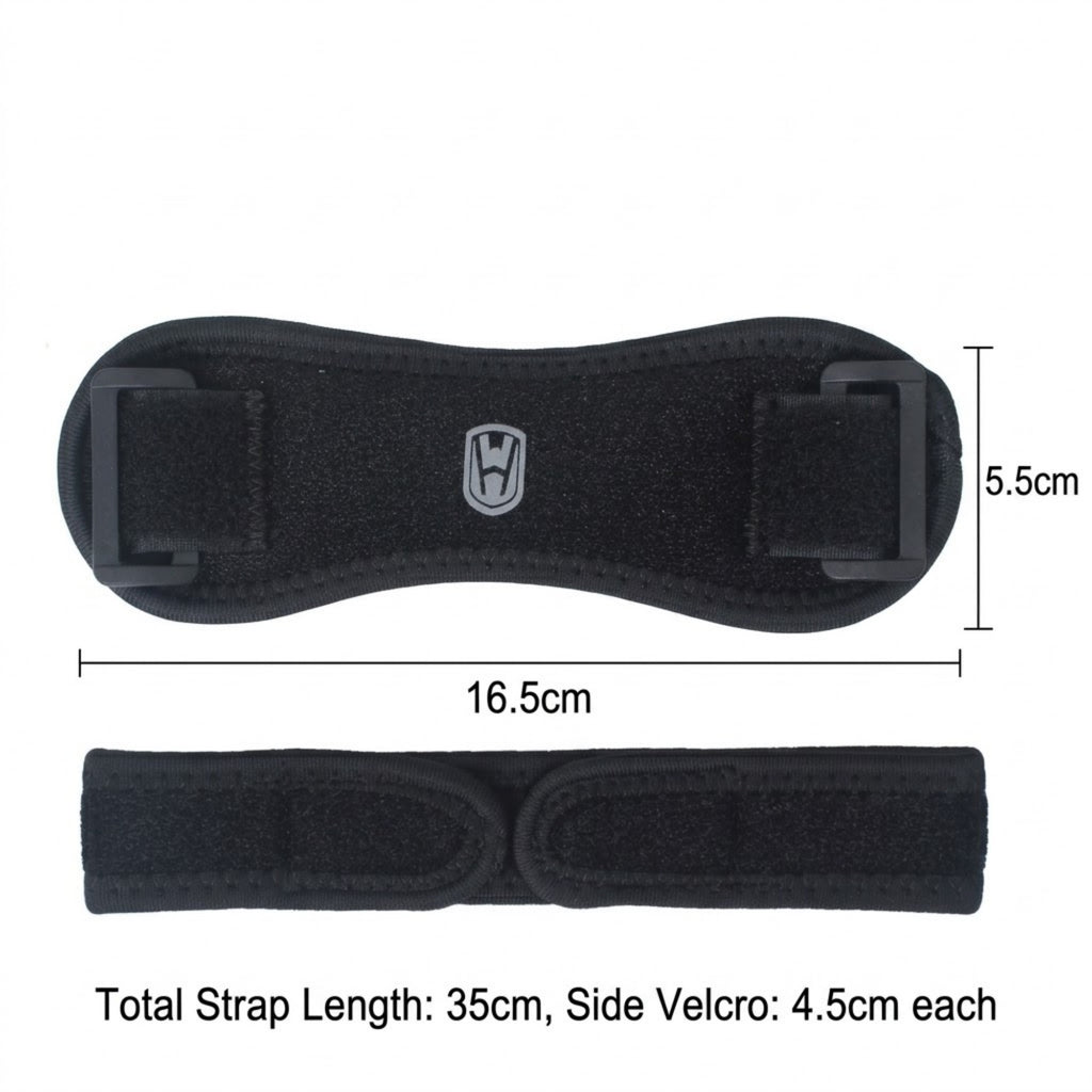 Anna-Kaci Patella Tendon Knee Straps 2 Pc with Adjustable Compression and Non Slip Support