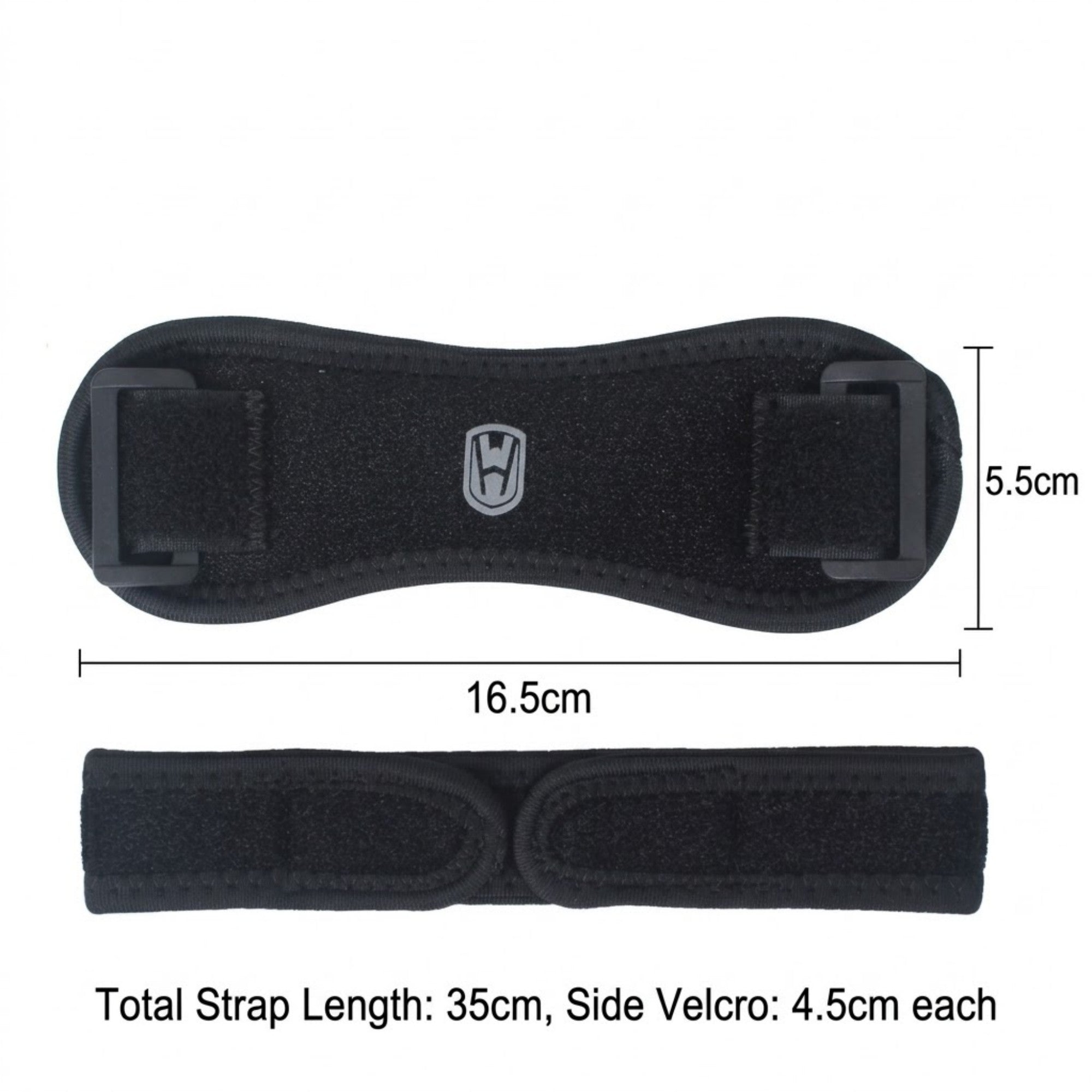 Anna-Kaci Patella Tendon Knee Straps 2 Pc with Adjustable Compression and Non Slip Support