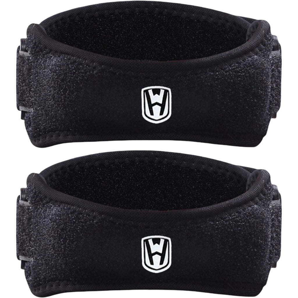 Anna-Kaci Patella Tendon Knee Straps 2 Pc with Adjustable Compression and Non Slip Support