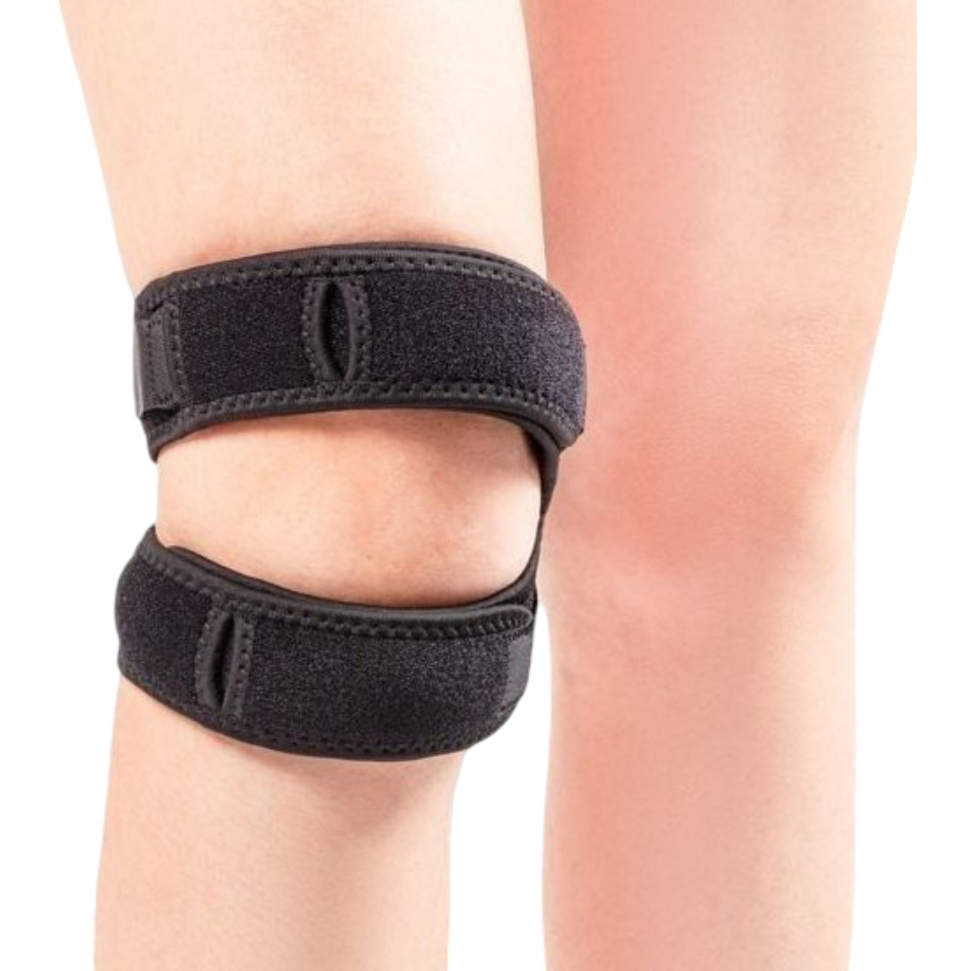 Anna-Kaci Adjustable Patella Knee Strap 1 Pc with Dual Band Compression Support for Running and Workouts