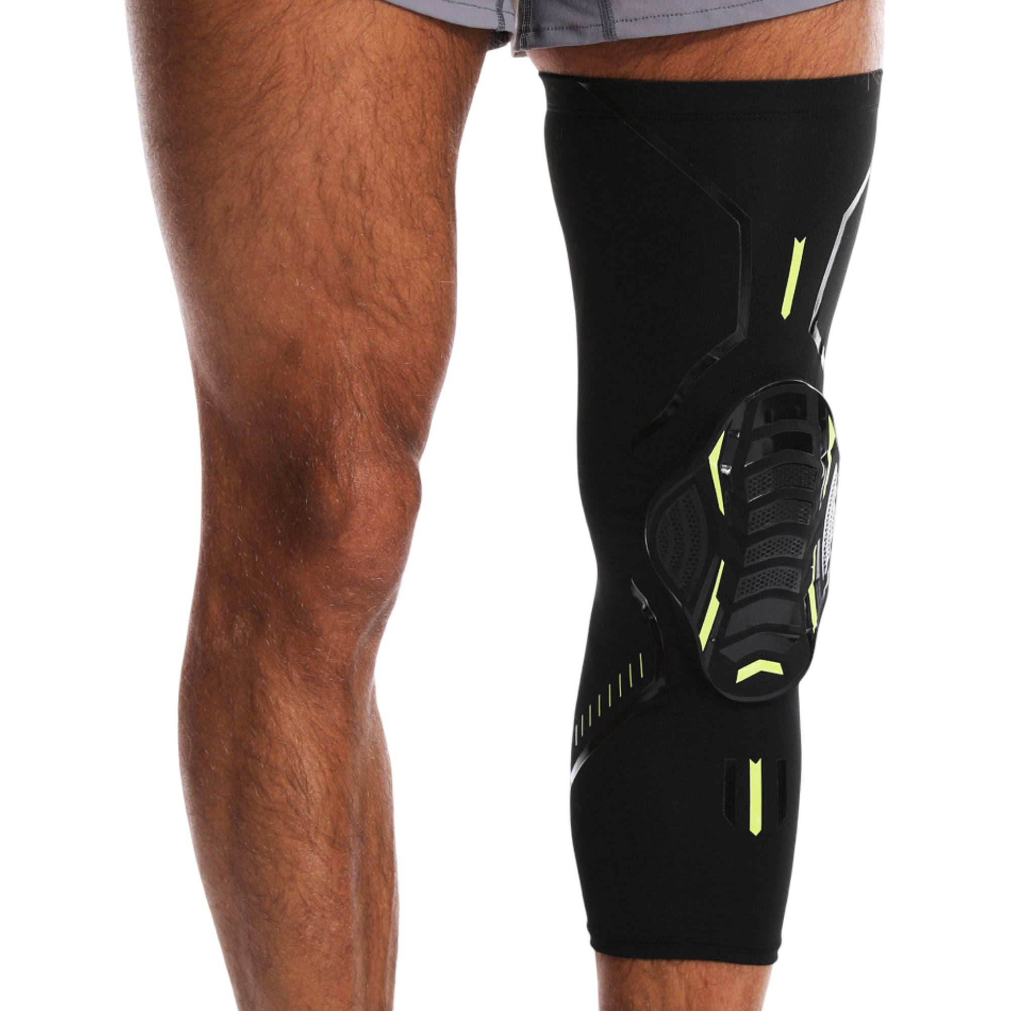 Anna-Kaci Basketball Knee Pad Leg Sleeve 1 Pc with Hard Shell Impact Guard and Compression Support