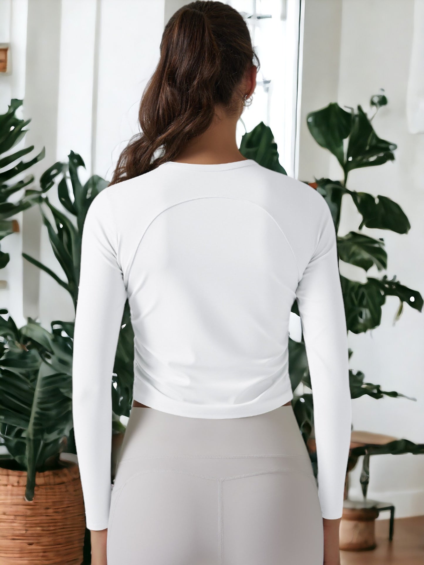 Sudadera de yoga ajustada, transpirable y de secado rápido