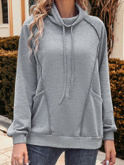 Contrast Seam Loose Fit Hoodie