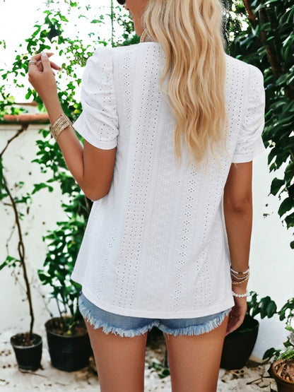 Square Collared Shirt Top