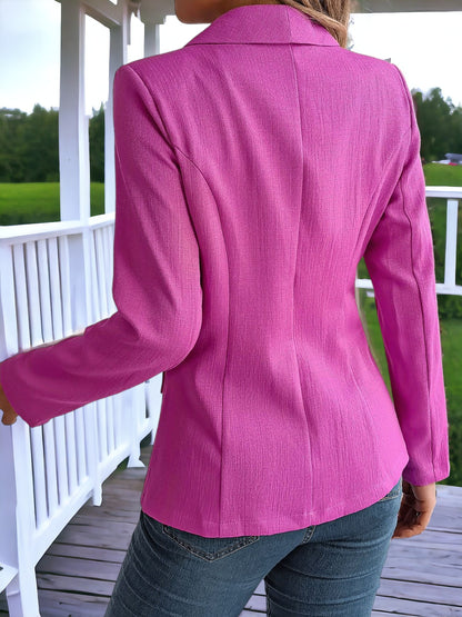 Long Sleeve One Button Blazer