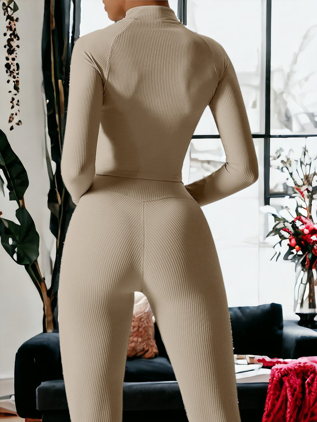 Chaqueta de yoga de manga larga con hilo de secado rápido