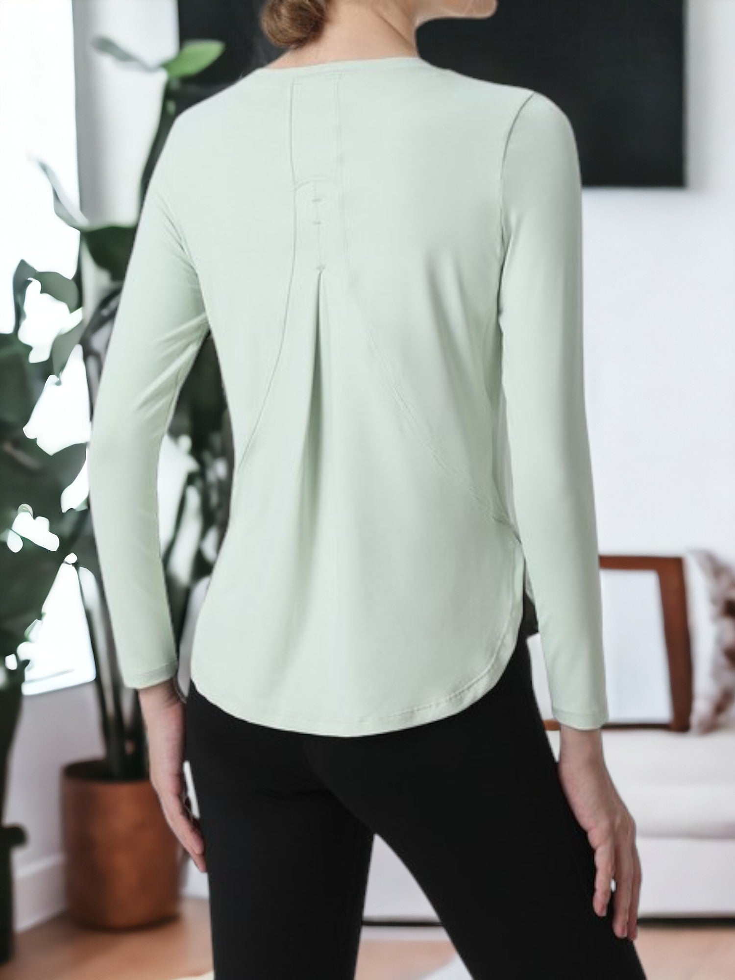 Sudadera de yoga holgada, ajustada, de manga larga y secado rápido