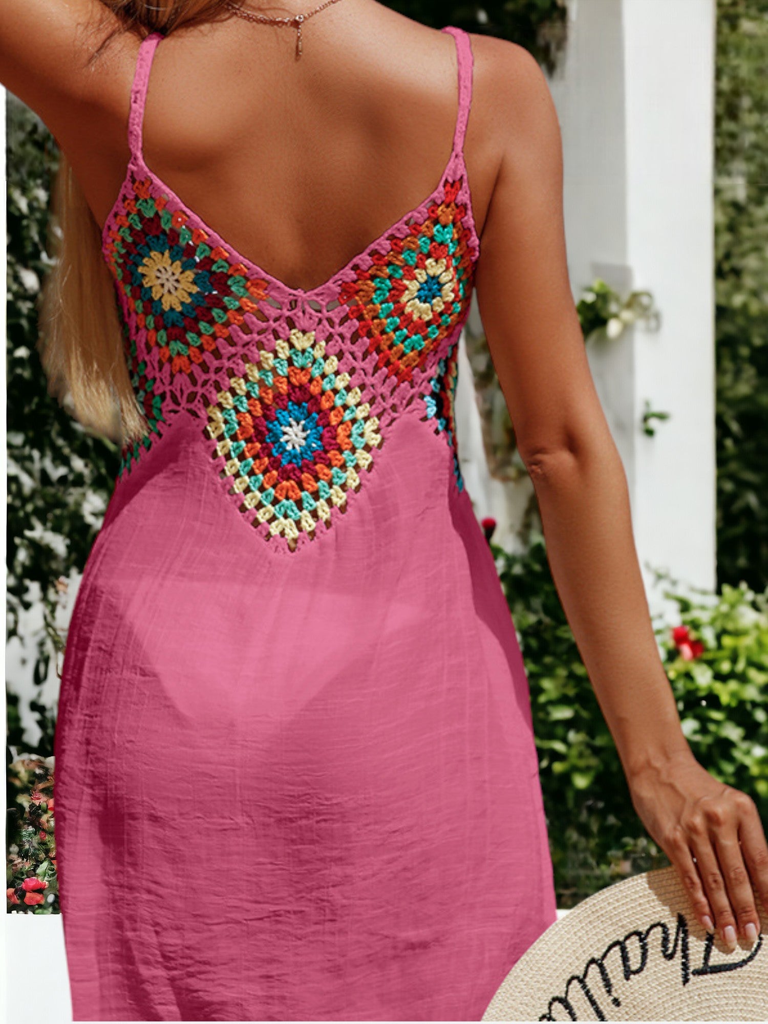 Patrón de vestido de crochet multicolor