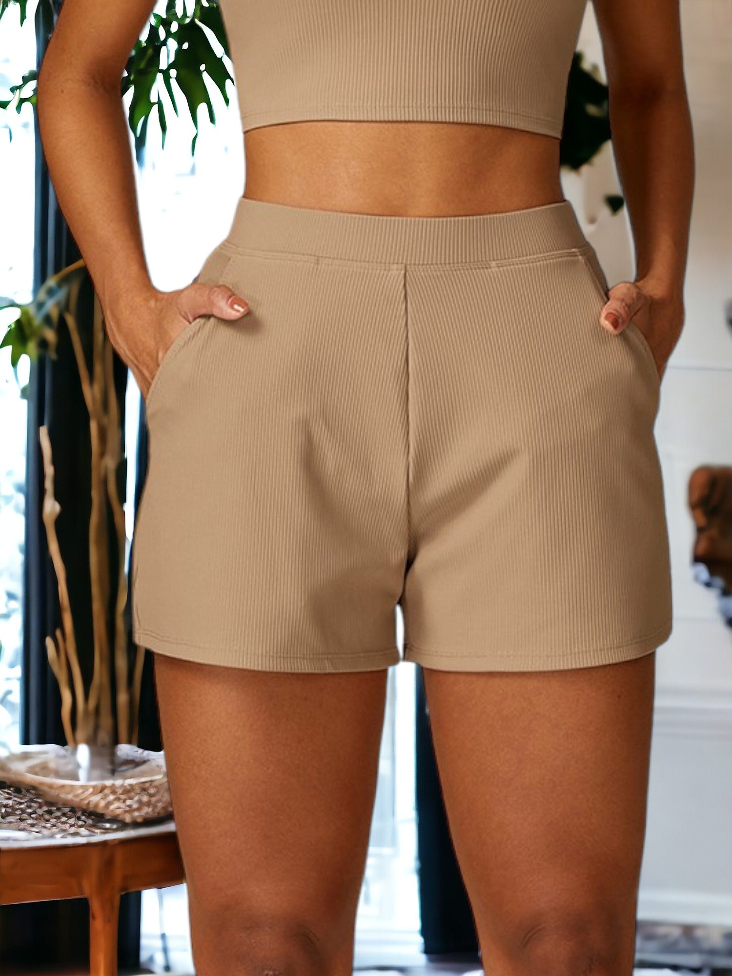 Pantalones cortos de yoga para correr y fitness de secado rápido con rosca