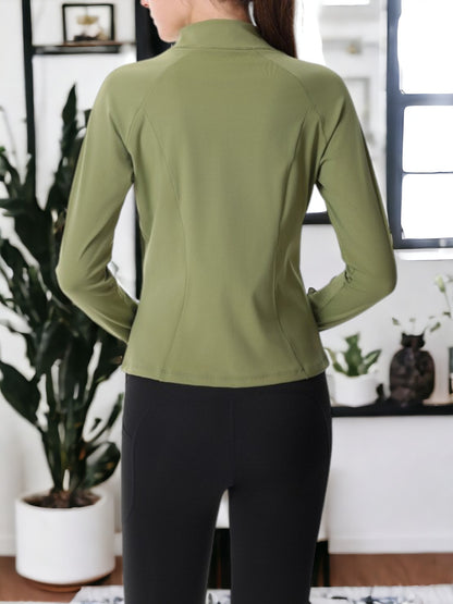 Chaqueta deportiva de manga larga, transpirable, de secado rápido y de alta elasticidad