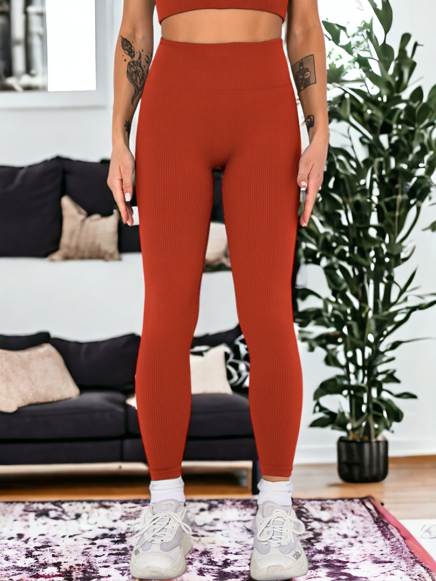 Pantalones de yoga con costuras en la cadera