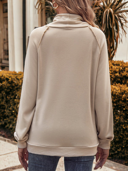 Contrast Seam Loose Fit Hoodie