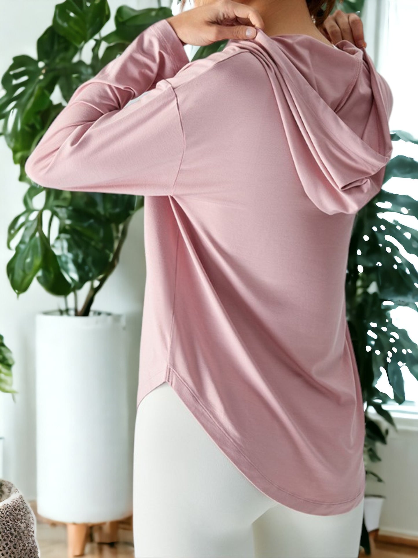 Chaqueta de yoga informal de manga larga, holgada y transpirable