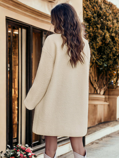 Button Front Shearling Coat