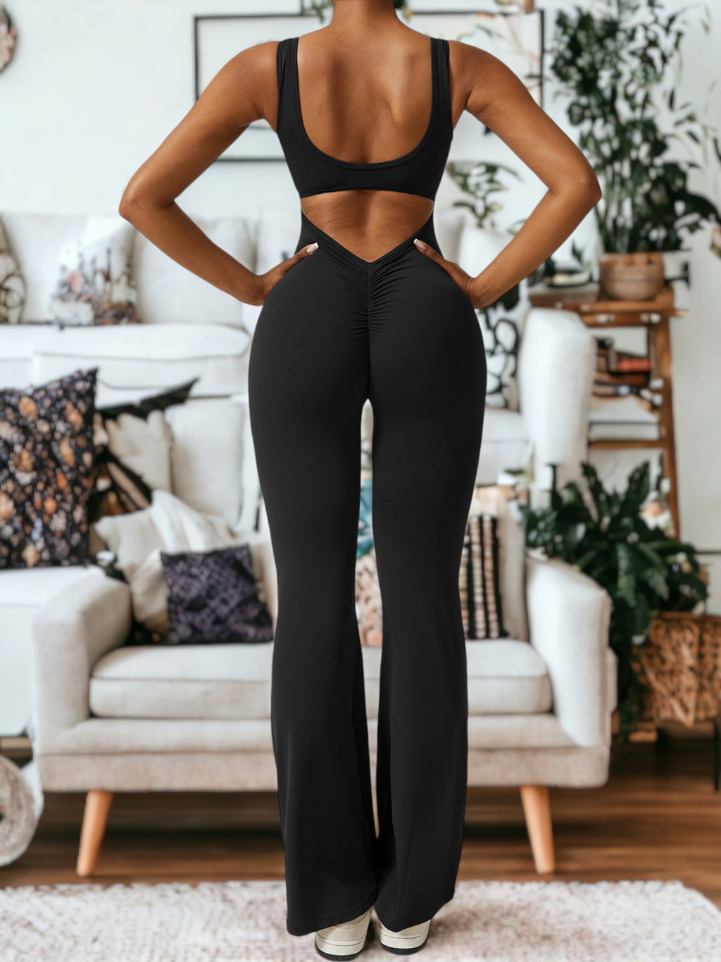 Ropa deportiva de una pieza ajustada para yoga y levantamiento de cadera